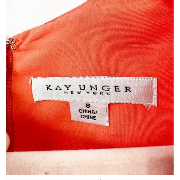 Kay Unger Morgana Flared Floral Belted Midi Dress 8 Note: No Belt - Picture 5 of 5